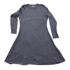 Eileen Fisher Dark Brown A-Line Dress – Lightweight Spring Layer, Medium